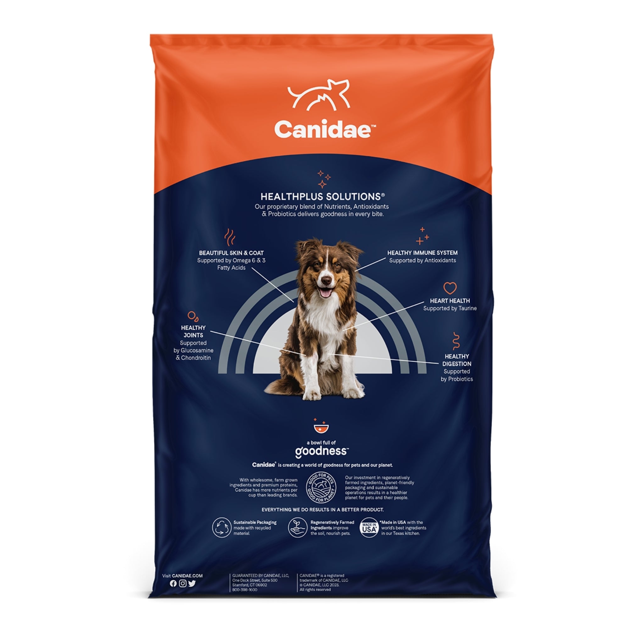 CANIDAE PURE Farm To Bowl GrainFree LID Dry Dog Food Chicken, Lentil Pea, 1ea/4 lb