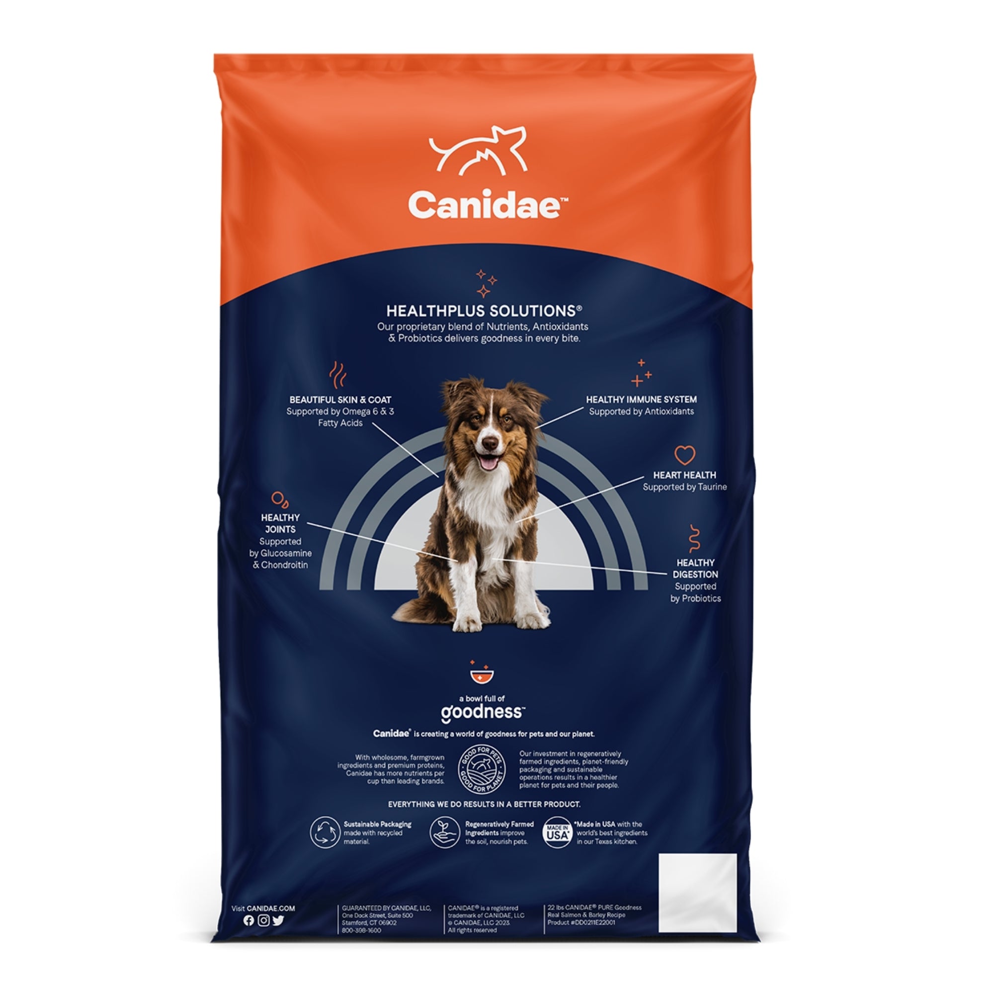 CANIDAE PURE Farm To Bowl w/Wholesome Grains Dry Dog Food Salmon Barley, 1ea/4 lb