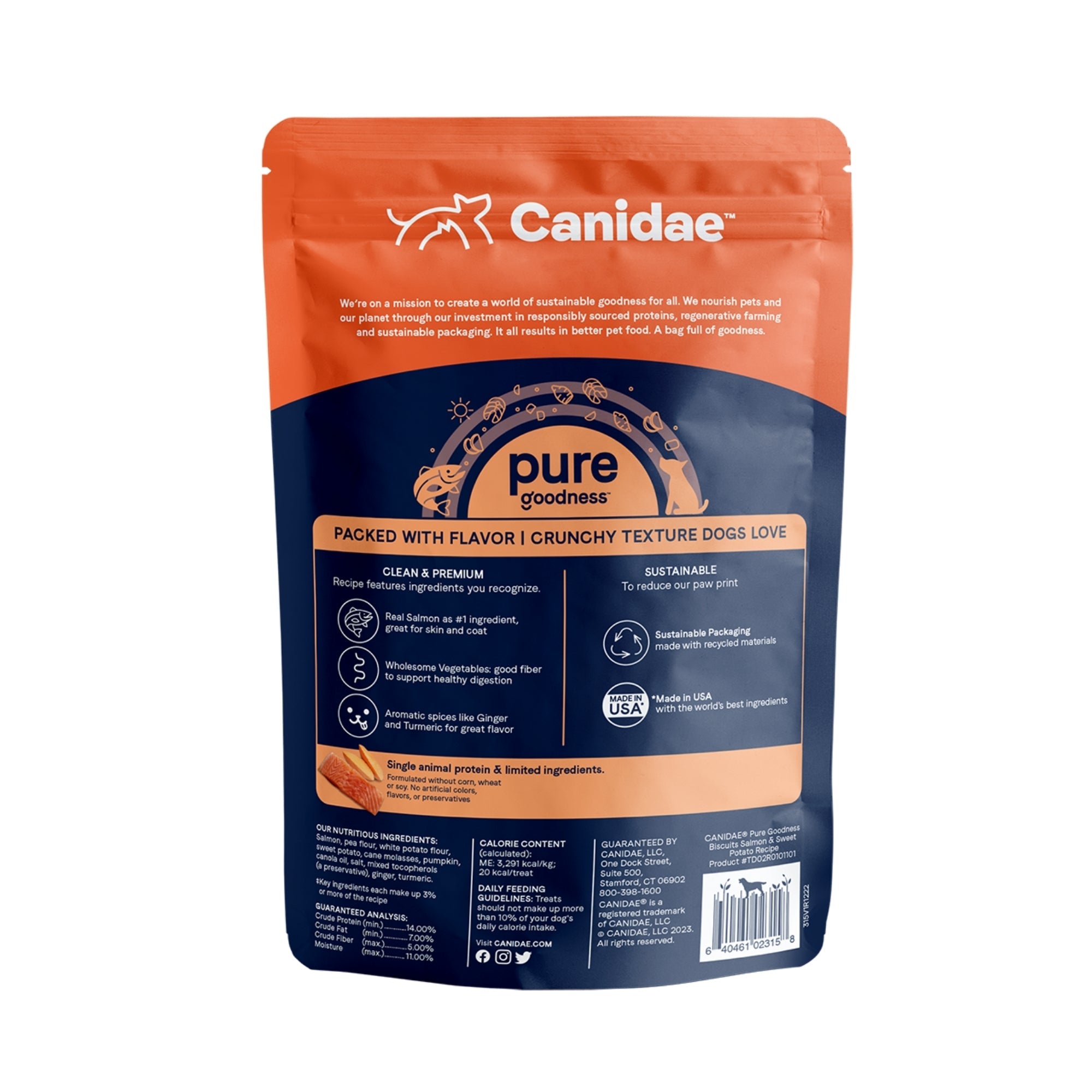 Pure Goodness Grain Free Dog Biscuits Salmon/Sweet Potato 11oz.