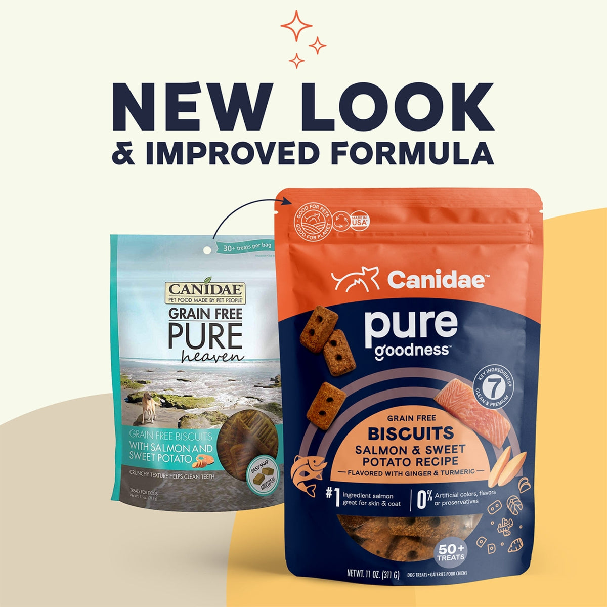 Pure Goodness Grain Free Dog Biscuits Salmon/Sweet Potato 11oz.