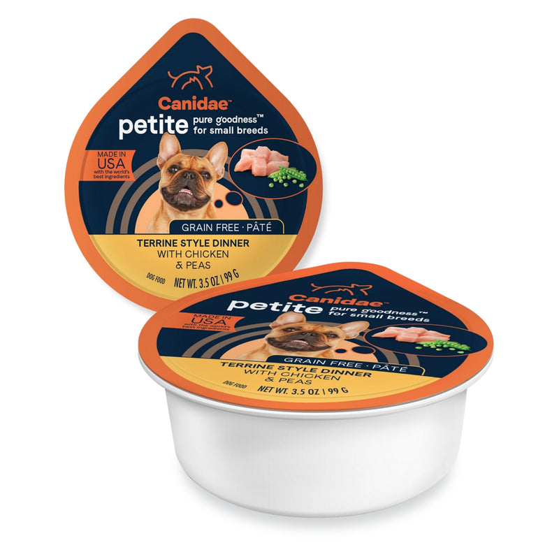 CANIDAE PURE Goodness Petite Small Breed GrainFree Canned Dog Food Pt w/Chicken Peas, 12ea/3.5 oz