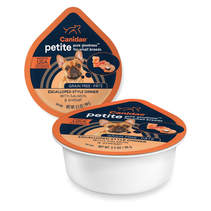 CANIDAE PURE Goodness Petite Small Breed GrainFree Canned Dog Food Pt w/Salmon Shrimp, 12ea/3.5 oz