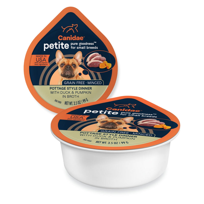 CANIDAE PURE Goodness Petite Small Breed GrainFree Canned Dog Food Minced w/Duck Pumpkin, 12ea/3.5 oz