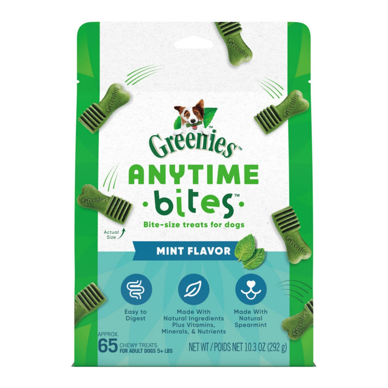 Greenies Anytime Bites Dog Treats Mint Flavor 10.3oz