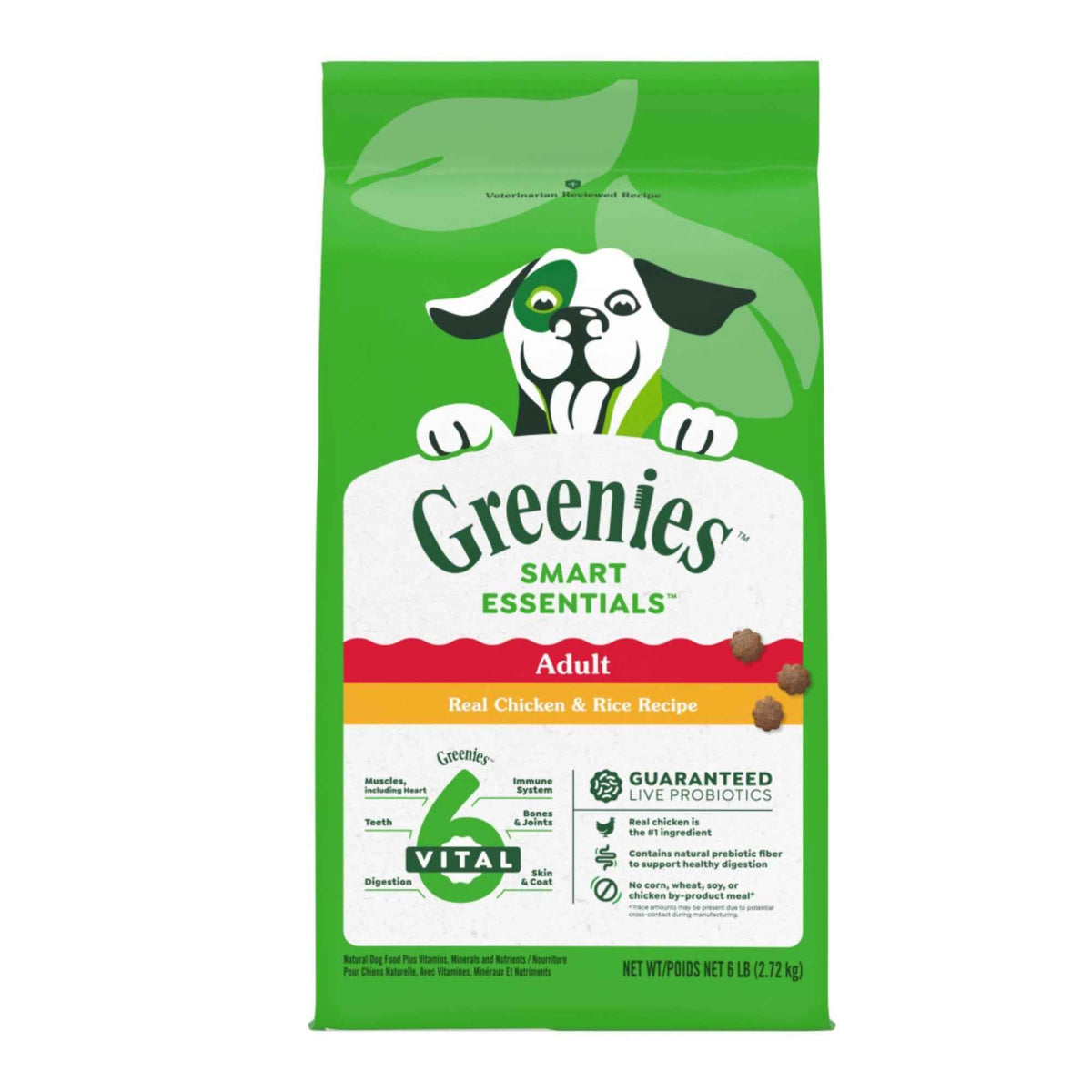 Greenies Smart Essentials Adult Dry Dog Food Chicken Rice, 1ea/6 lb