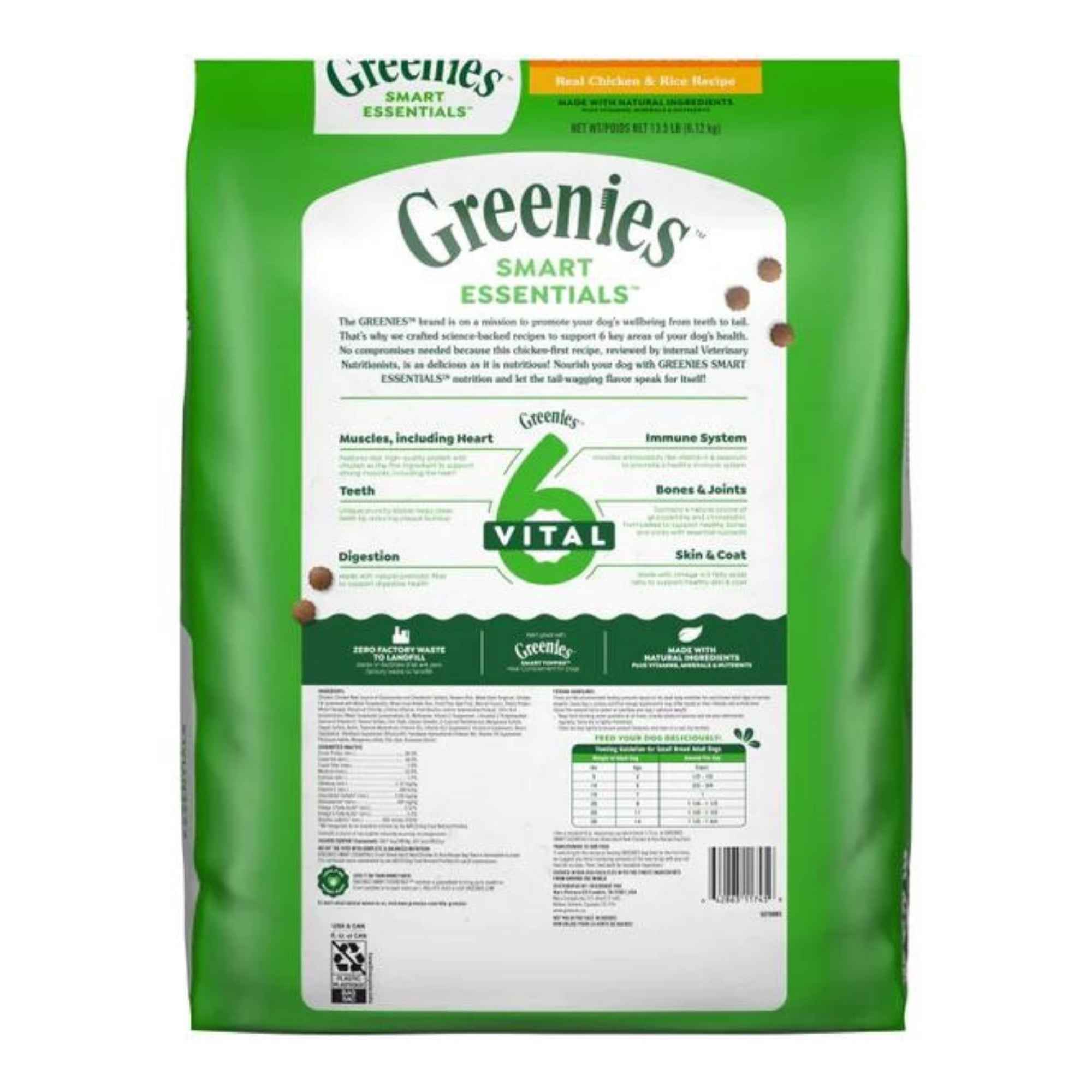 Greenies Smart Essentials Small Breed Dry Dog Food Chicken Rice, 1ea/27 lb