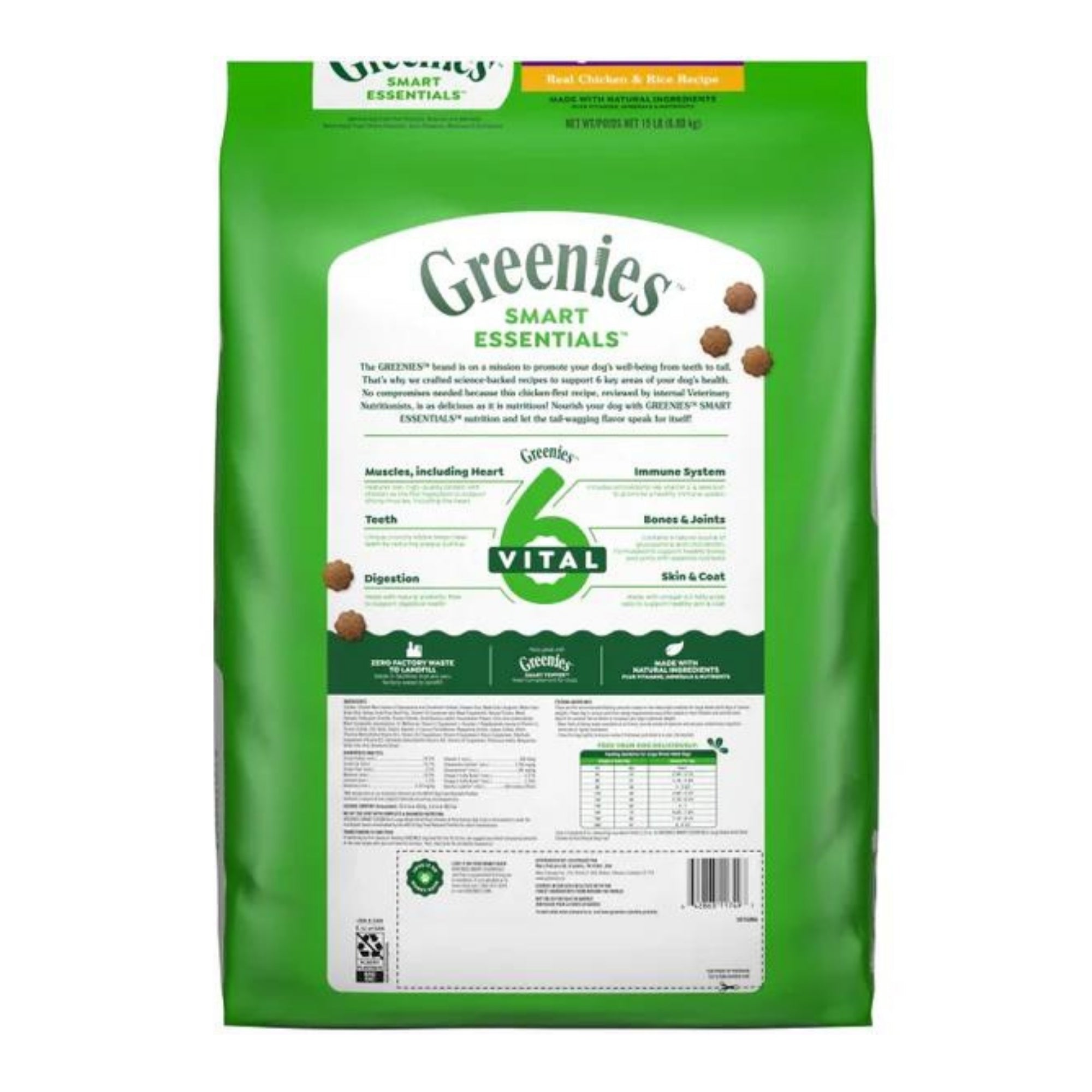 Greenies Smart Essentials Large Breed Dry Dog Food Chicken Rice, 1ea/15 lb