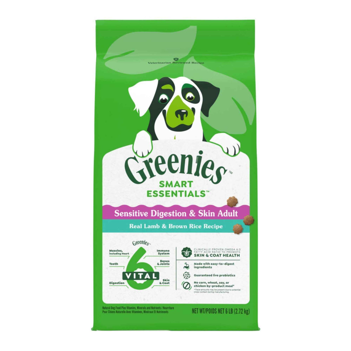 Greenies Smart Essentials Sensitive Digestion Skin Dry Dog Food Lamb, 1ea/6 lb