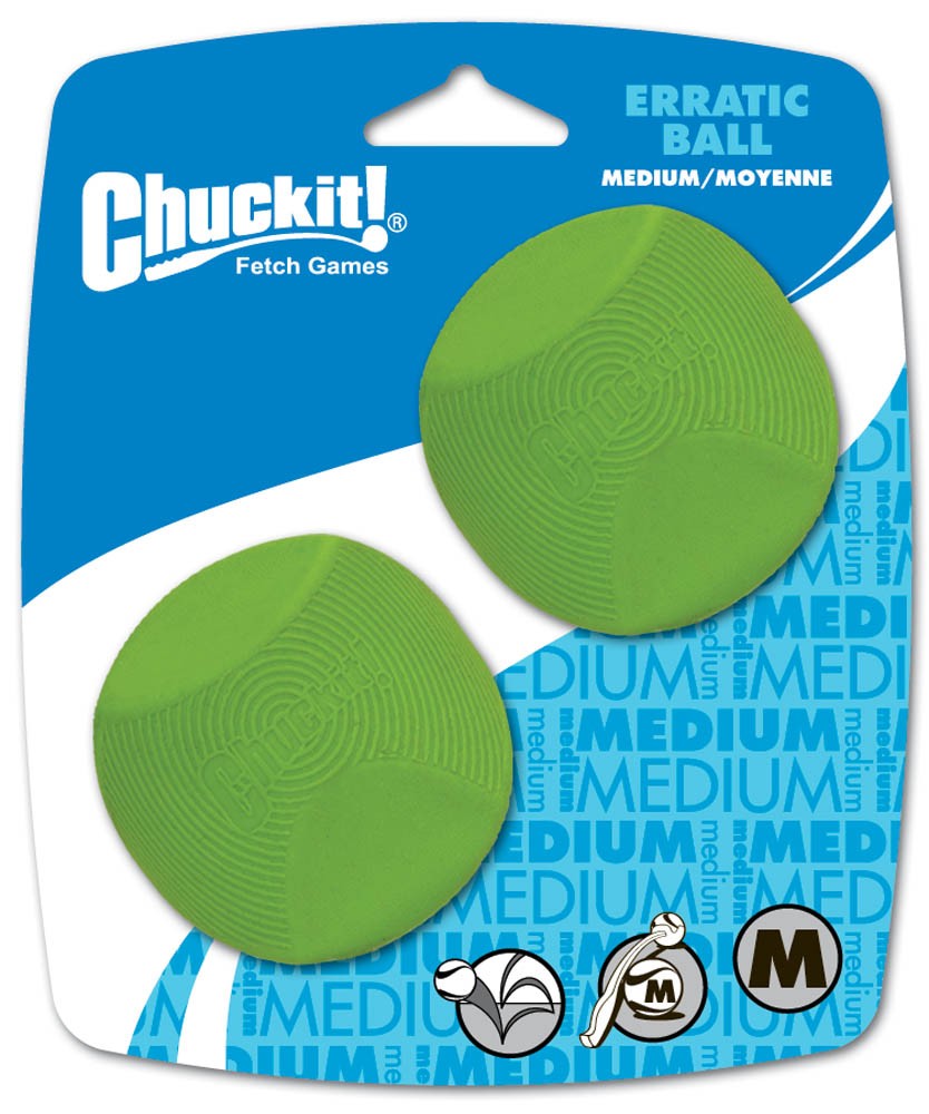 Chuckit! Erratic Ball Dog Toy Medium 2pk