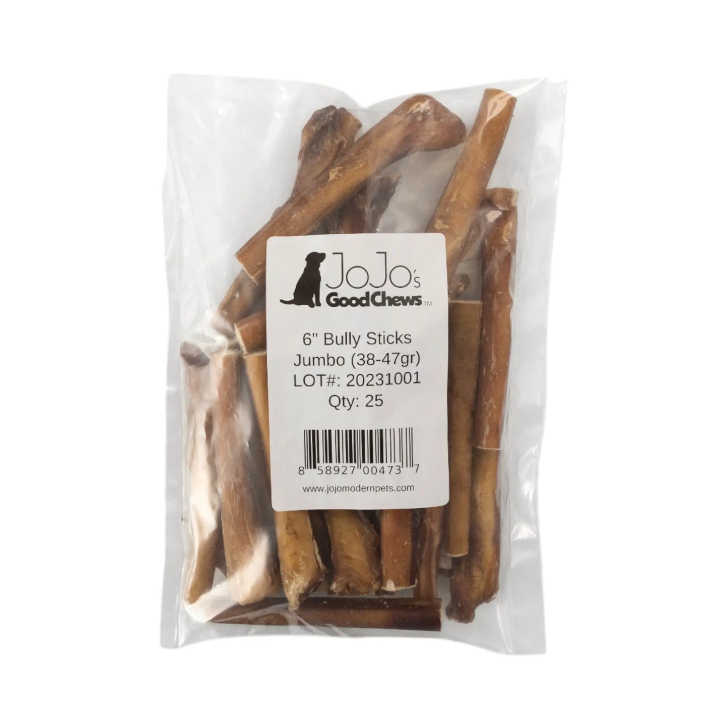 All-Natural Beef Bully Sticks Dog Treats, Single Ingredient & Long-Lasting Chews – 6-Inch Jumbo (25/case) American Pet Supplies