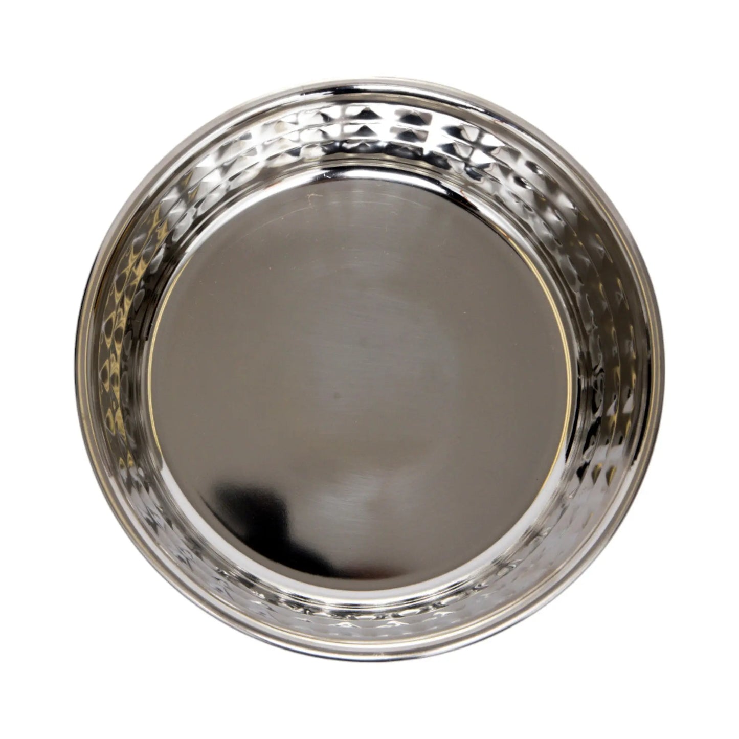Country Living Set of 2 Hammered Stainless Steel Dog Bowls – Ideal for Extra Large Breeds – Rose Quartz/64oz American Pet Supplies
