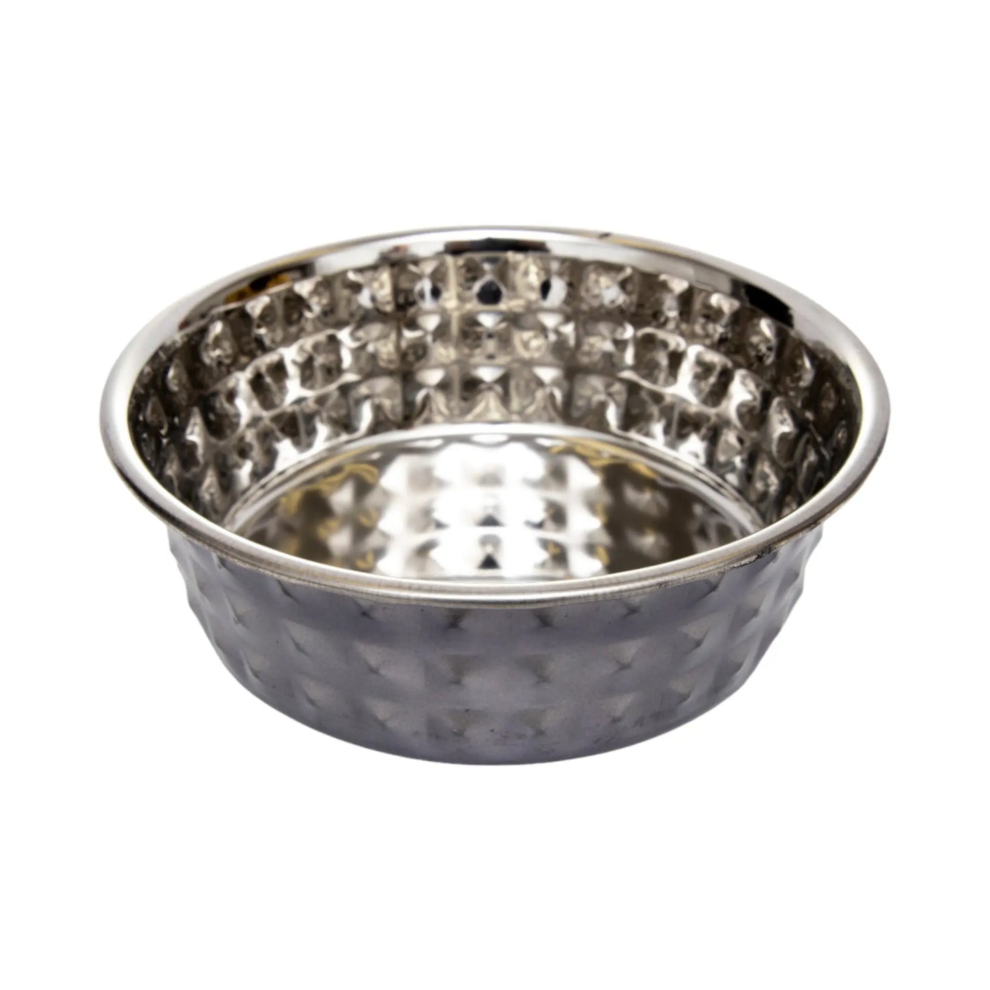 Country Living Set of 2 Hammered Stainless Steel Dog Bowls – Black Pearl American Pet Supplies