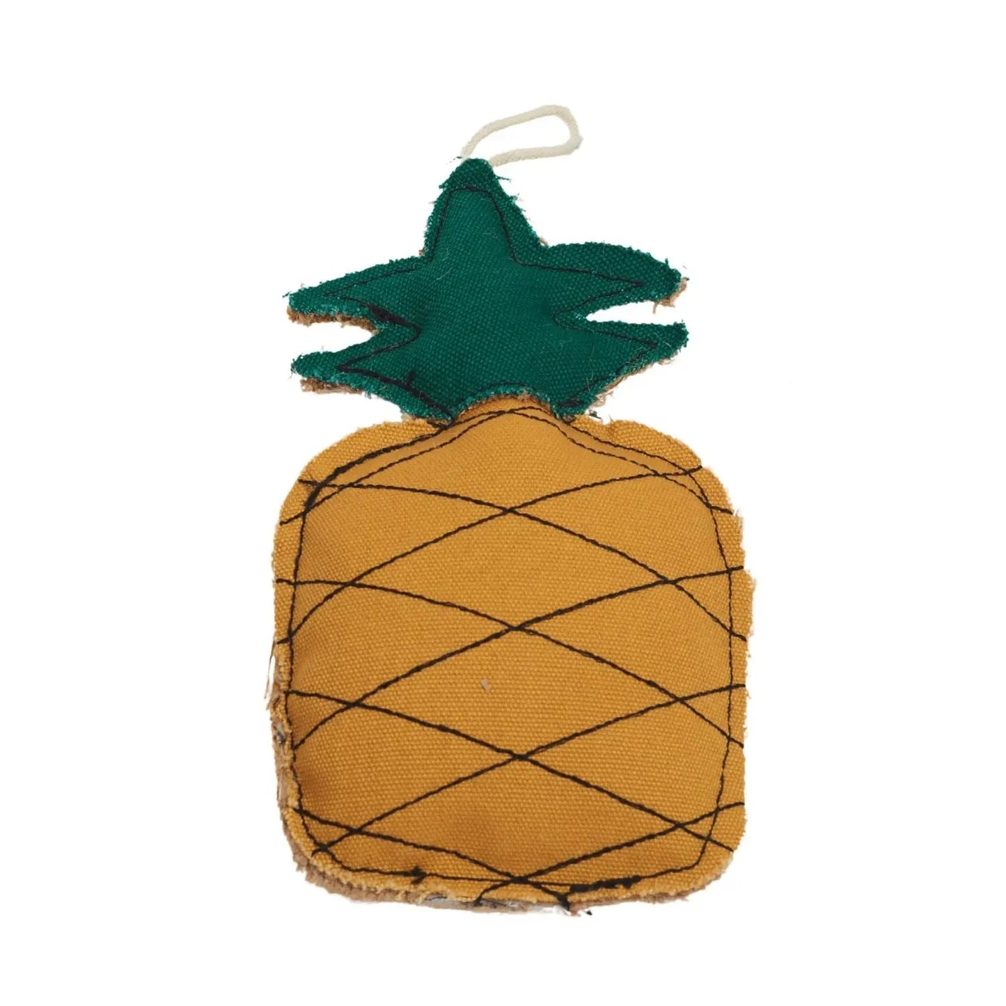 Country Living Canvas & Jute Pineapple-Shaped Dog Chew Toy – Durable, Safe and Non-Toxic American Pet Supplies