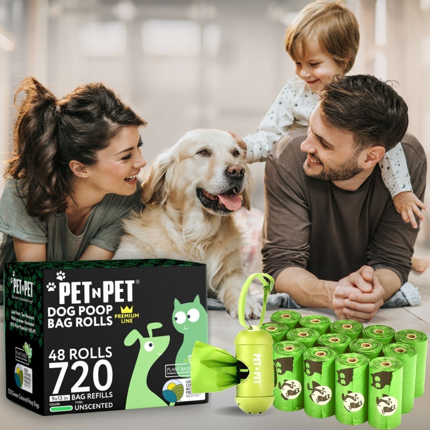 Premium Poop Bags with Dispenser Pet N Pet ®