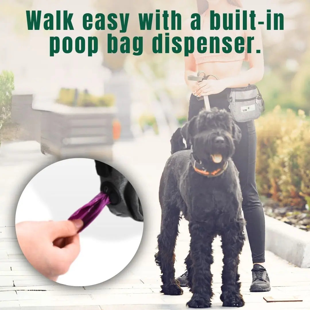 Dog Treat Pouch with 3 Rolls of Poop Bags - K9 Outdoors