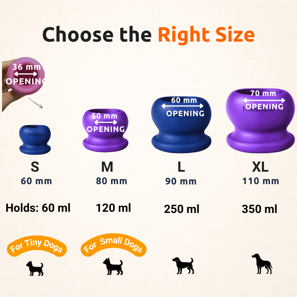 Freezball Dog Chew Toy- Durable Fillable Dog Chew Bone by Freezbone
