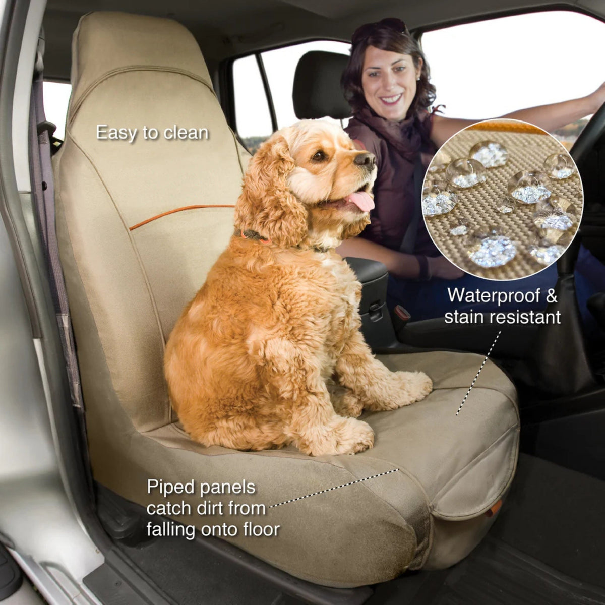 Kurgo Dog Rover Bucket Seat Cover Charcoal
