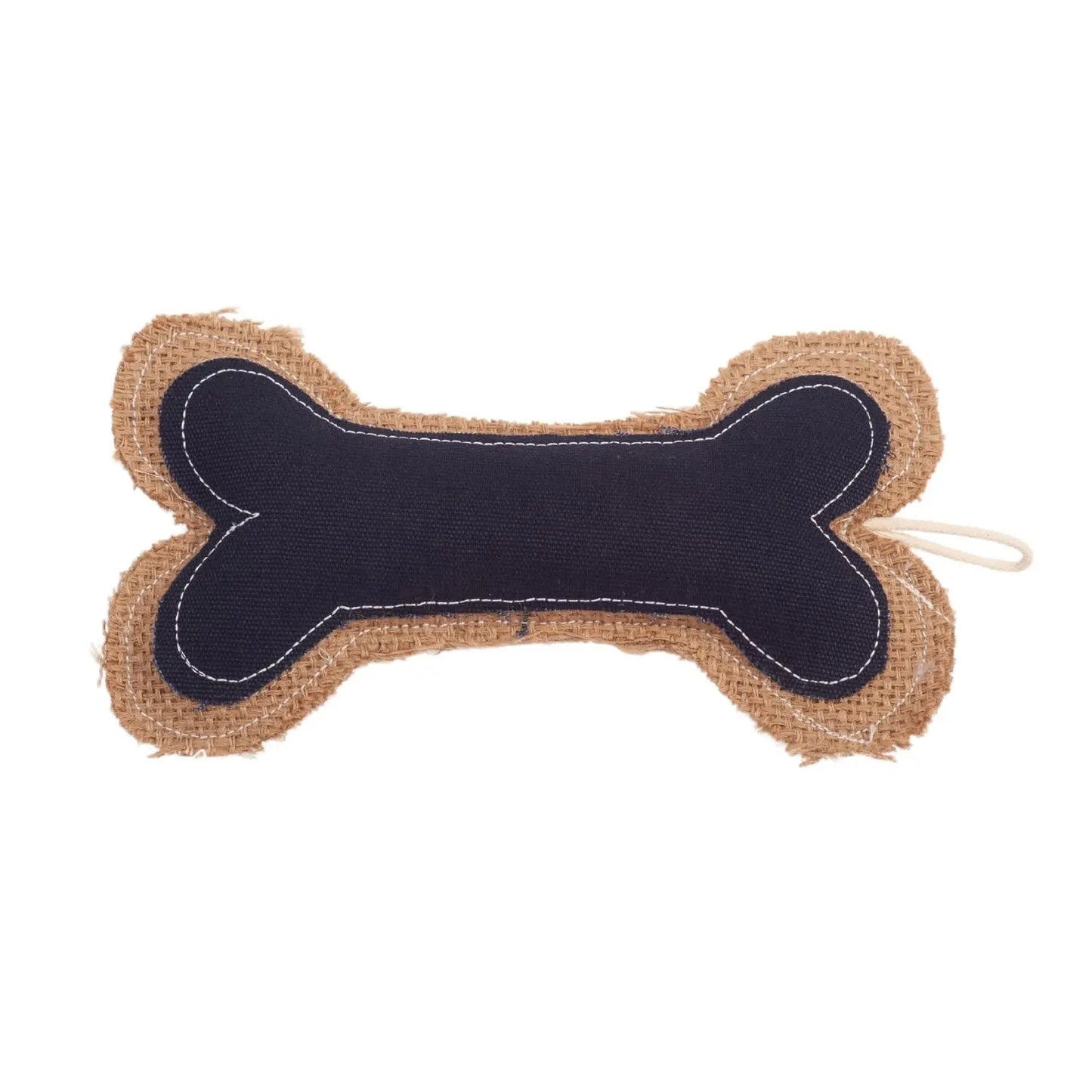 Country Living Jean Leather-Jute Bone Pillow Dog Chew Toy – Durable, Safe and Non-Toxic American Pet Supplies