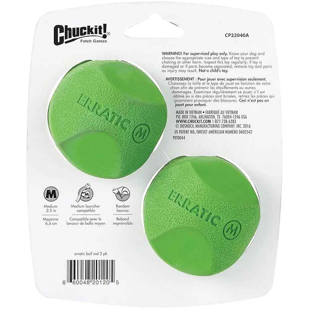 Chuck It! ERRATIC BALL 2 PK CHUCKIT