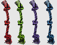 Multipet Nuts for Knots 3Knot Rope Dog Toy Assorted, 1ea/15 in