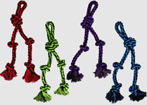Multipet Nuts for Knots Rope Tug With 2 Danglers Dog Toy Assorted, 1ea/15 in, SM