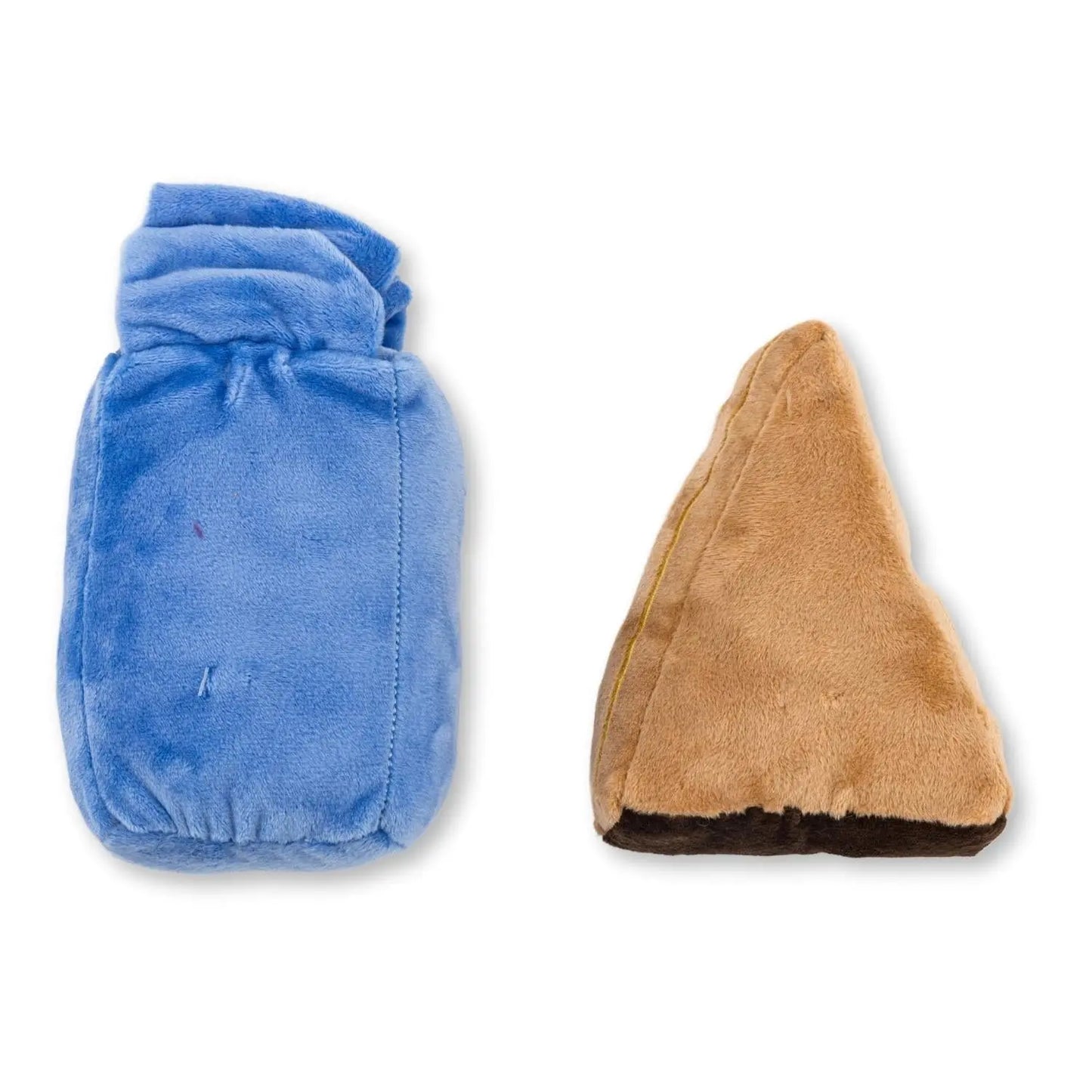 Cake Slice & Milk Midnight Snack Plush Dog Toy Gift Set – with Squeaker & Crinkle Paper American Pet Supplies