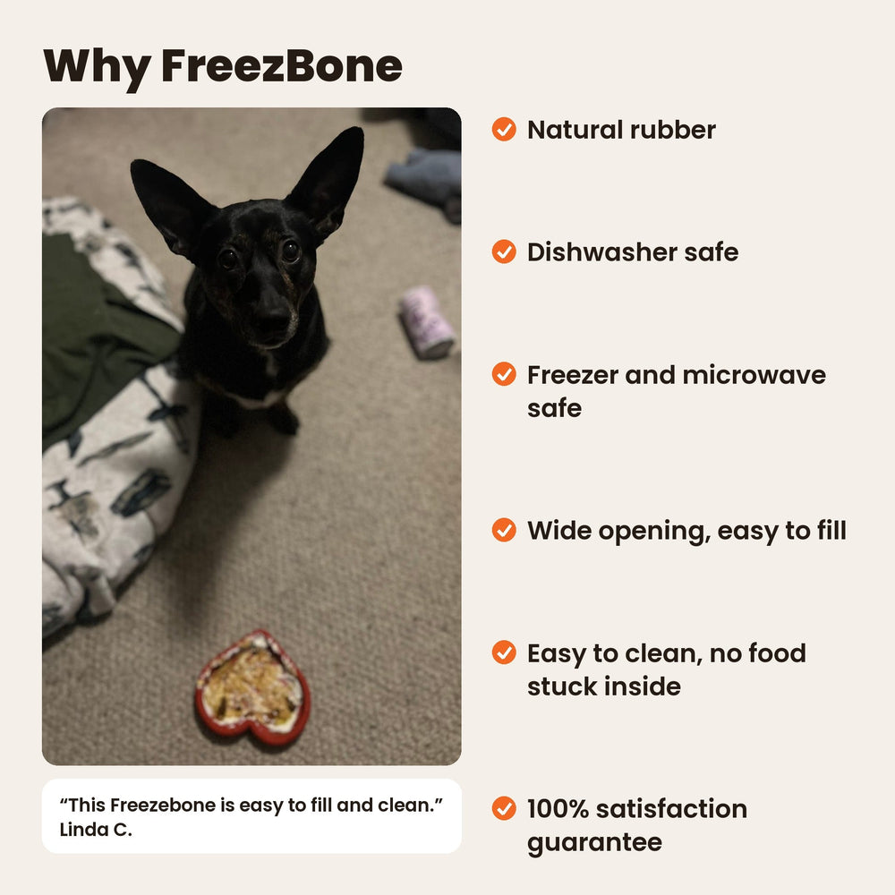 FreezHeart - Durable Heart Enrichment Chew