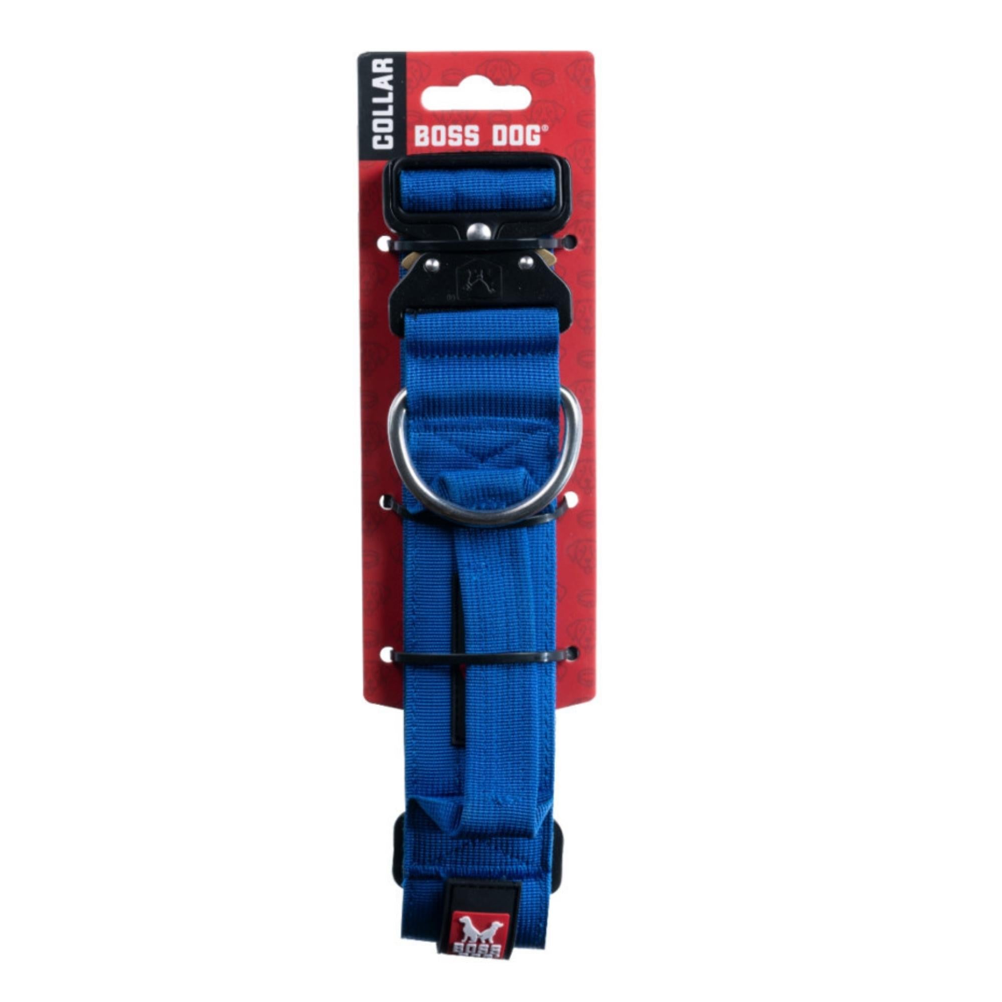Boss Dog Tactical Adjustable Dog Collar Blue, 1ea/XL, 2028 in