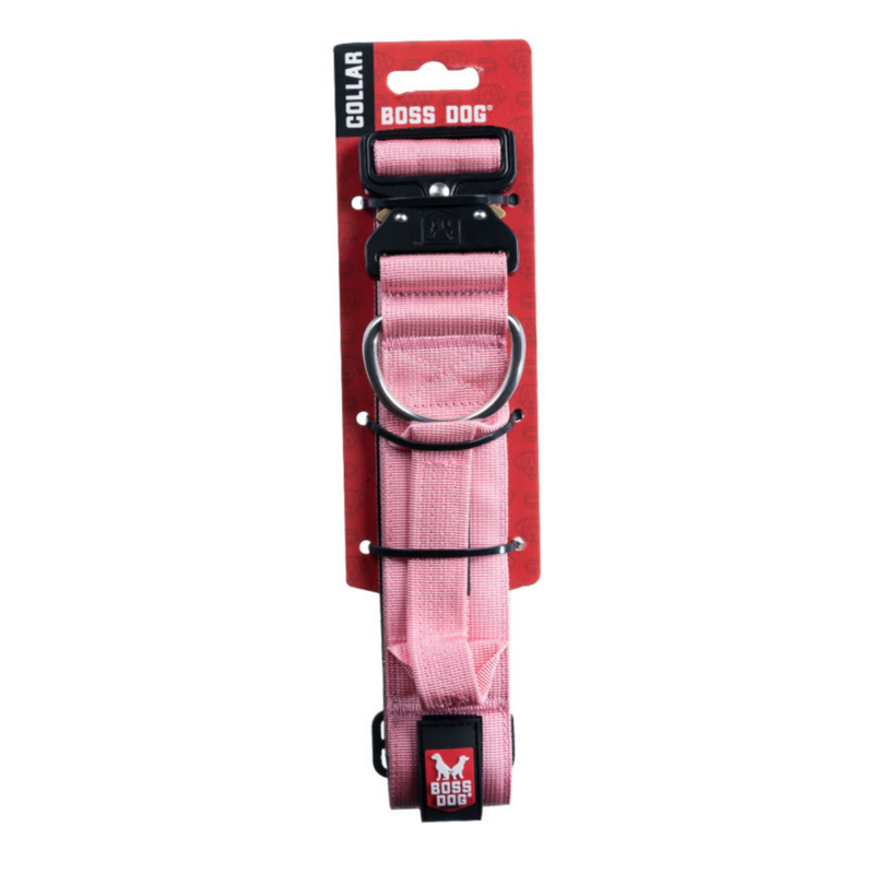 Boss Dog Tactical Adjustable Dog Collar Pink, 1ea/XL, 2028 in
