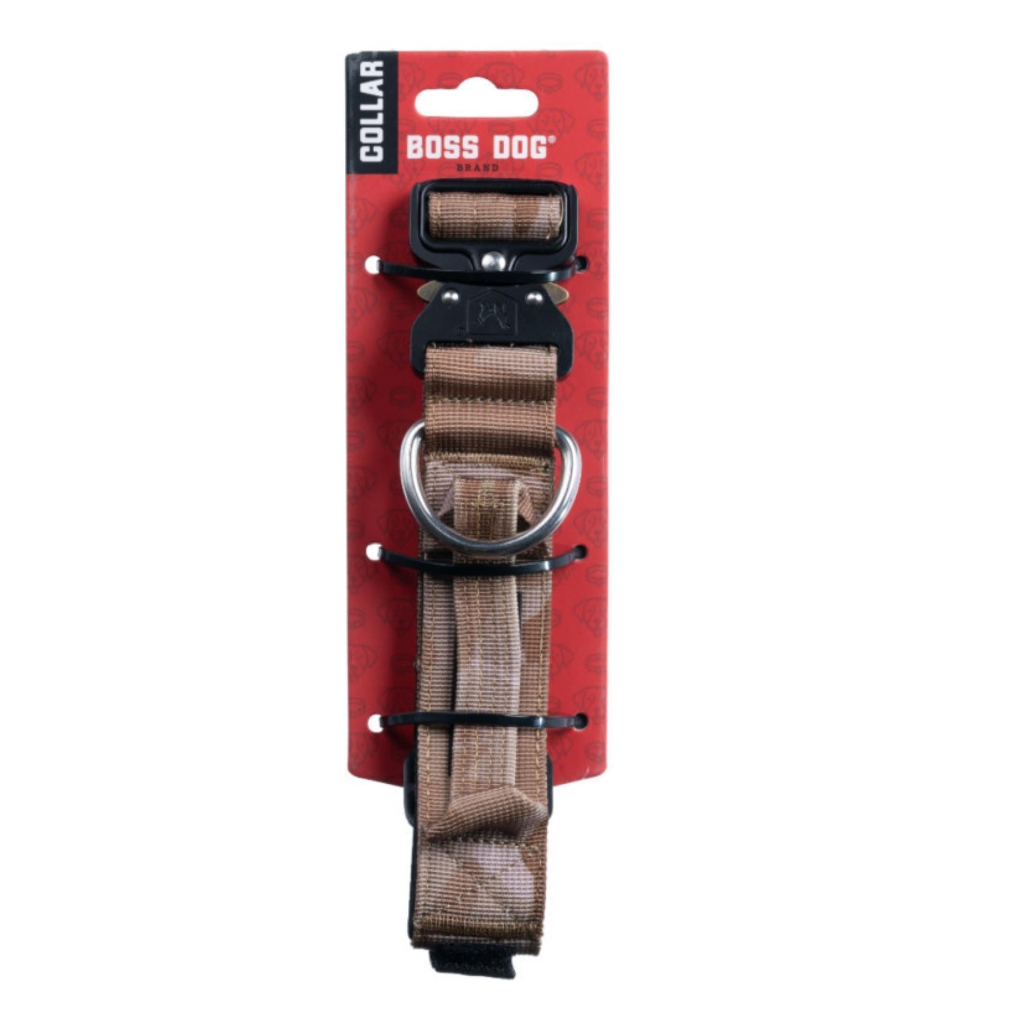 Boss Dog Tactical Adjustable Dog Collar Tan Camo, 1ea/SM, 1316 in