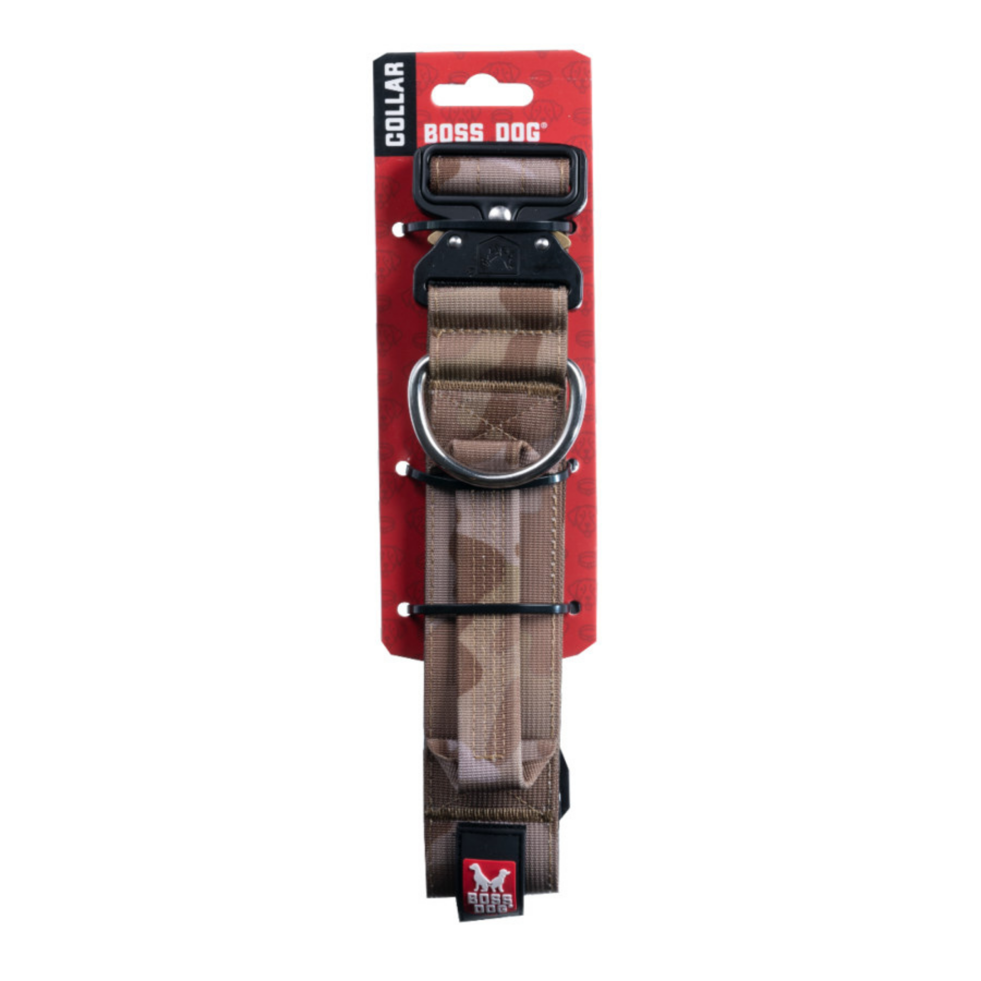 Boss Dog Tactical Adjustable Dog Collar Tan Camo, 1ea/XL, 2028 in