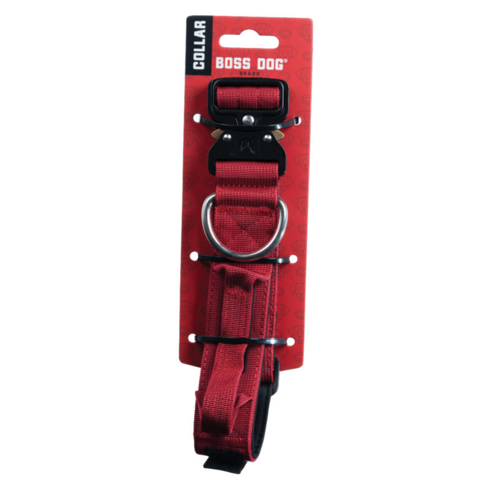 Boss Dog Tactical Adjustable Dog Collar Red, 1ea/LG, 1722 in
