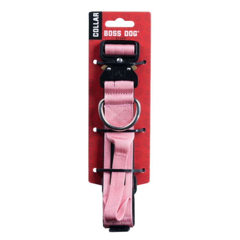 Boss Dog Tactical Adjustable Dog Collar Pink, 1ea/LG, 1722 in