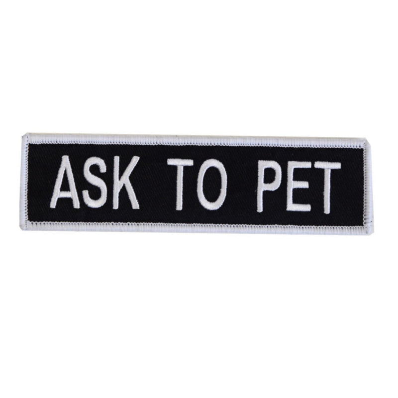Boss Dog Tactical Harness Patch Ask to Pet, 1ea/LG