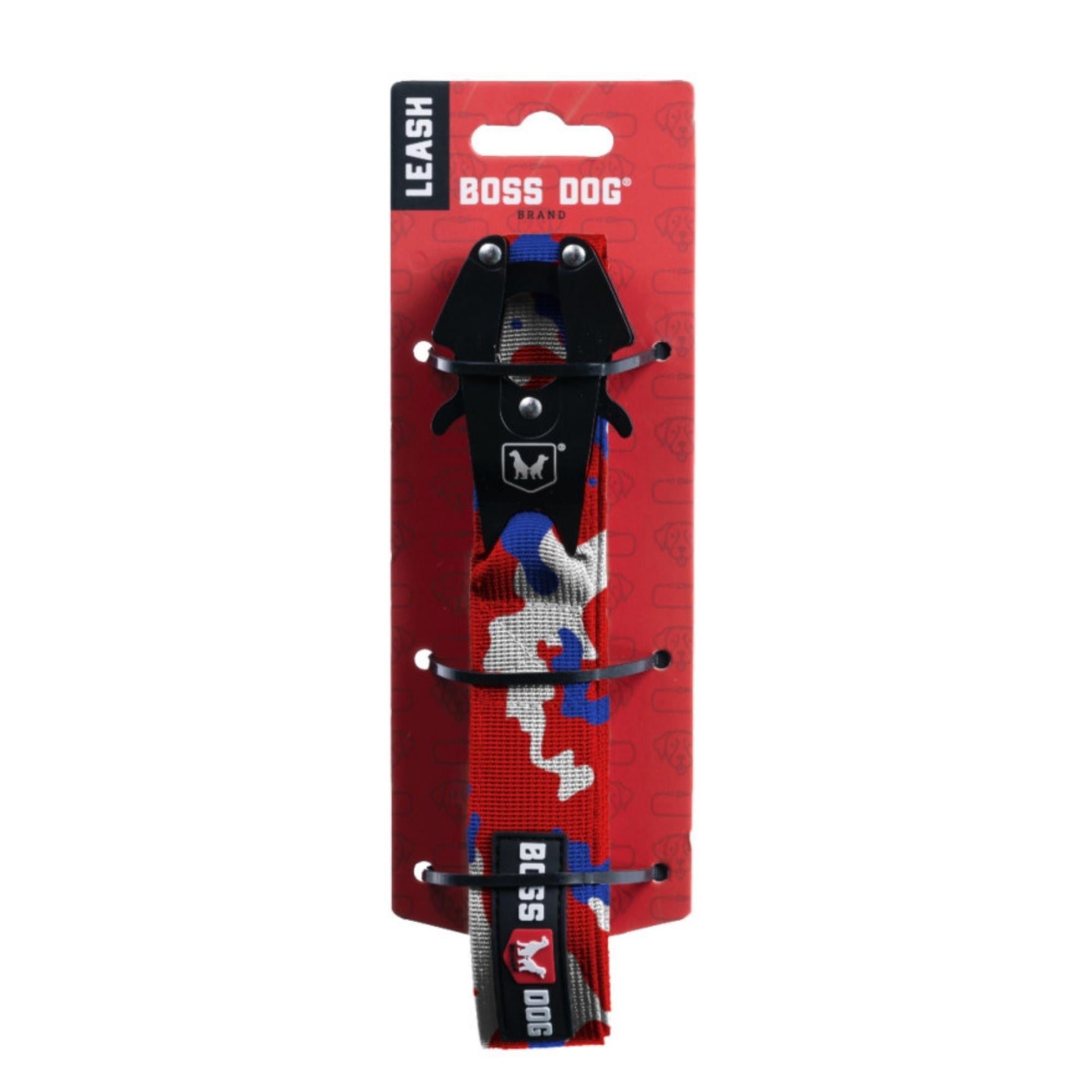 Boss Dog Tactical Dog Leash Red, White, Blue, 1ea/4 ft