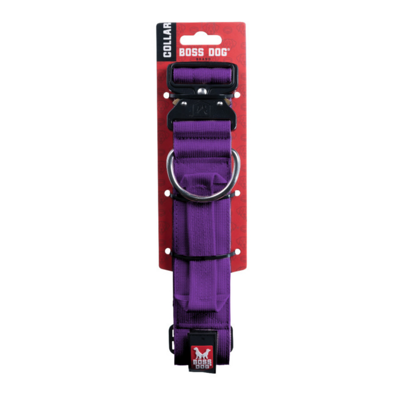 Boss Dog Tactical Adjustable Dog Collar Purple, 1ea/SM, 1316 in