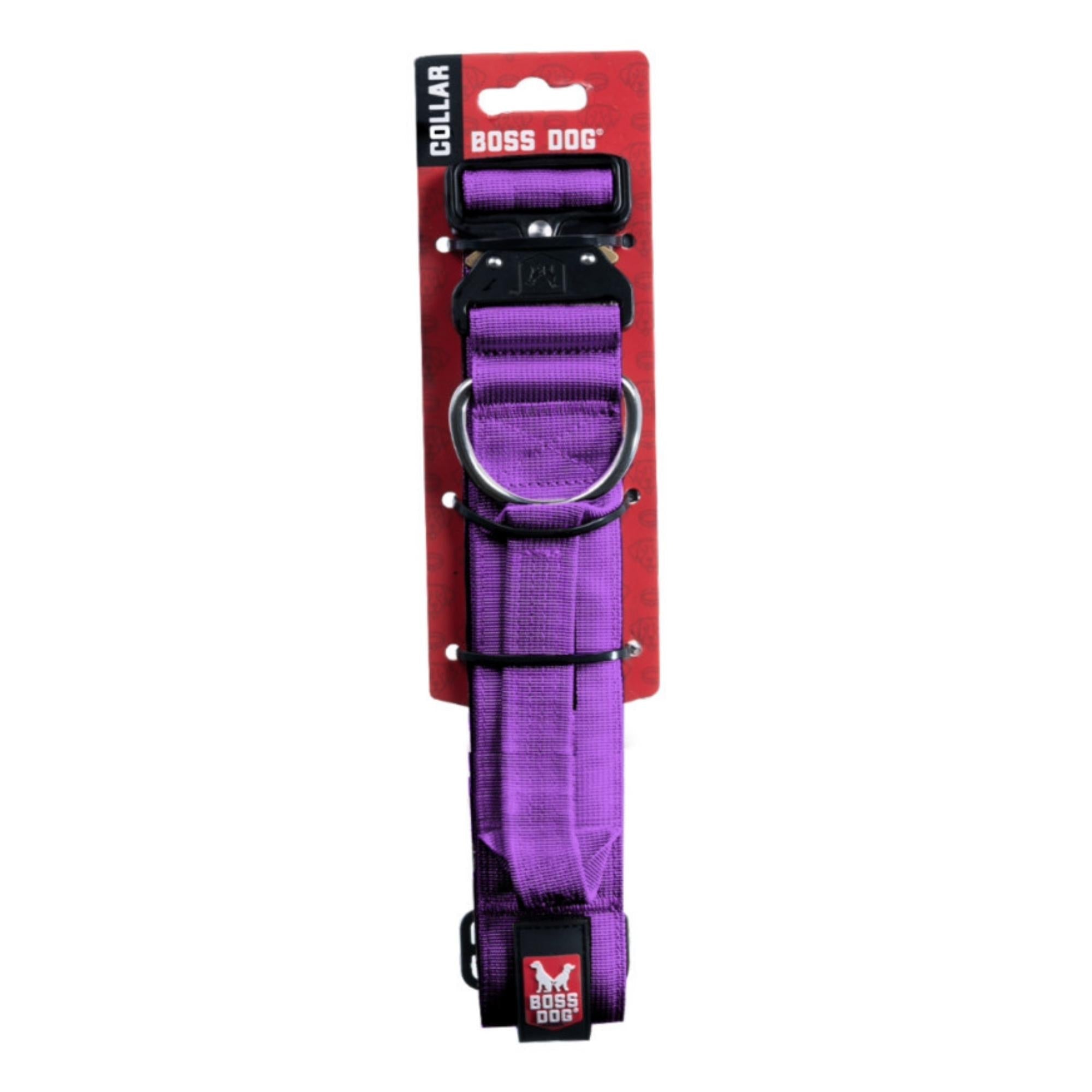 Boss Dog Tactical Adjustable Dog Collar Purple, 1ea/XL, 2028 in