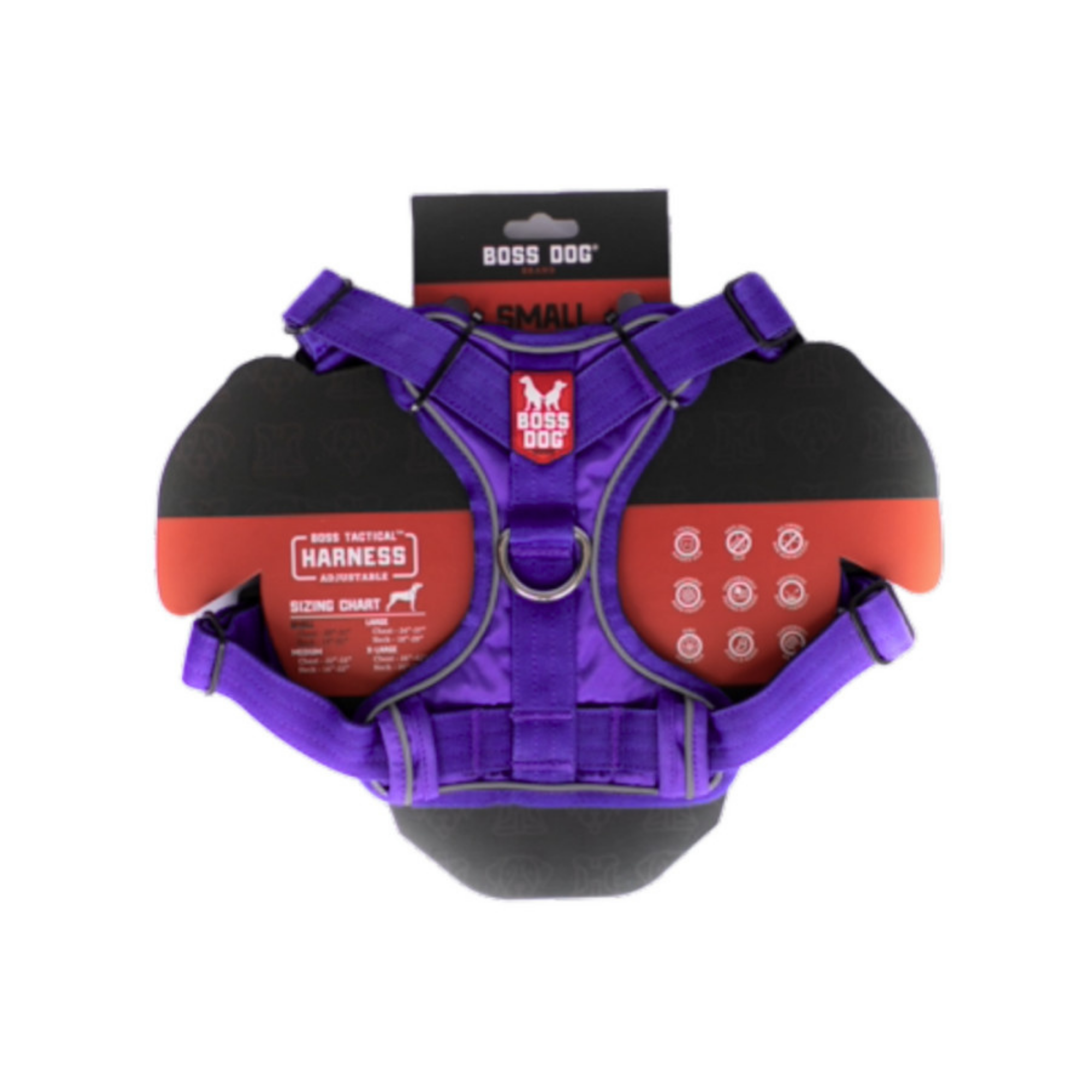 Boss Dog Tactical Dog Harness Purple, 1ea/SM