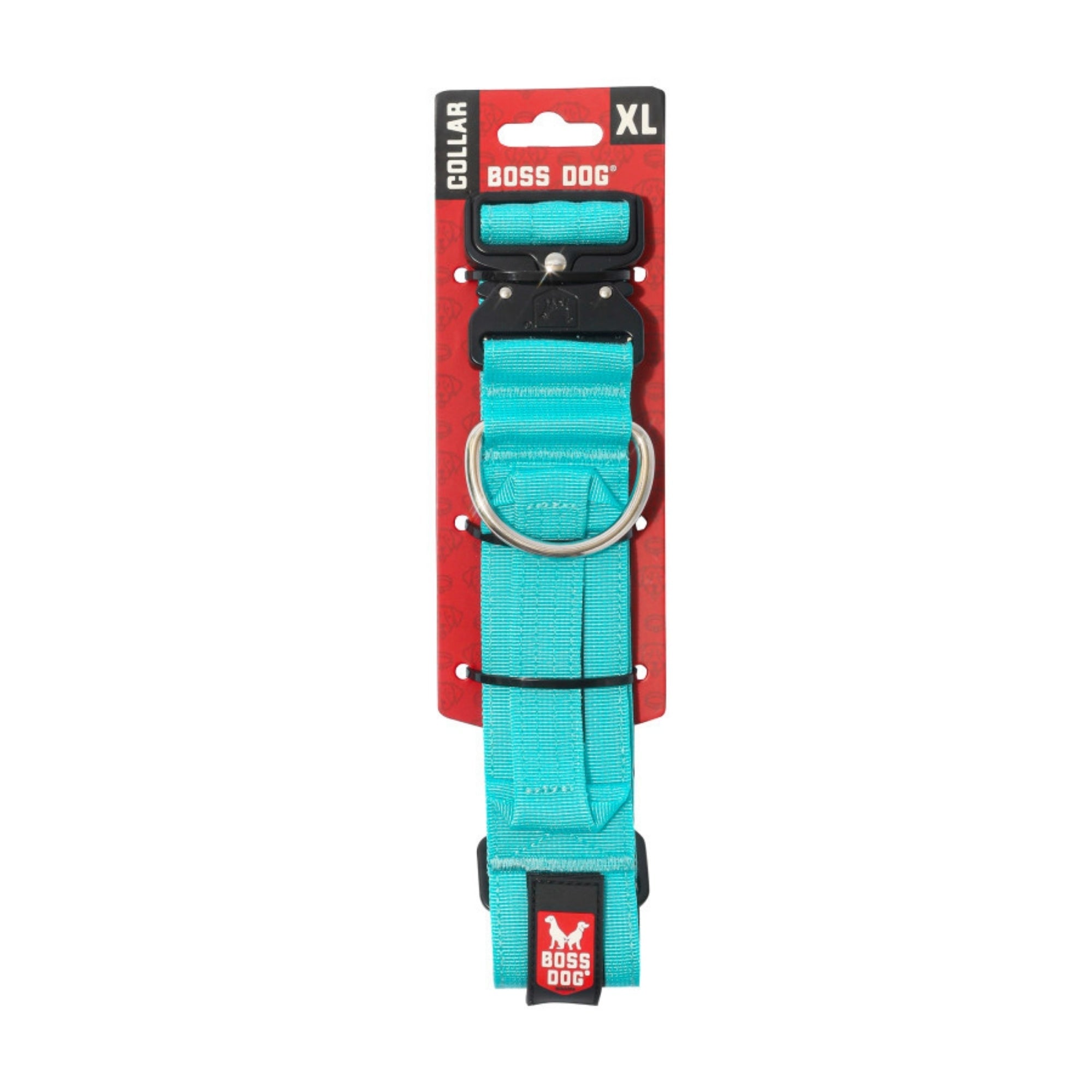 Boss Dog Tactical Adjustable Dog Collar Teal, 1ea/XL, 2028 in