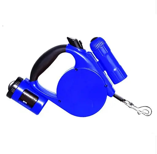 Nightwalk 4.5M Led Light And Waste Bag Dispenser Retractable Dog Leash Dog Hugs Cat