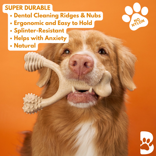 BetterBone HARD CHEW TOY: Natural Ingredients, eco-friendly, and ultra-durable chew for the toughest chewers! BetterBone All Natural Eco-Friendly Dog Chews & Bones
