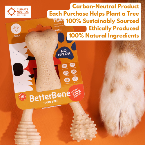 BetterBone HARD CHEW TOY: Natural Ingredients, eco-friendly, and ultra-durable chew for the toughest chewers! BetterBone All Natural Eco-Friendly Dog Chews & Bones