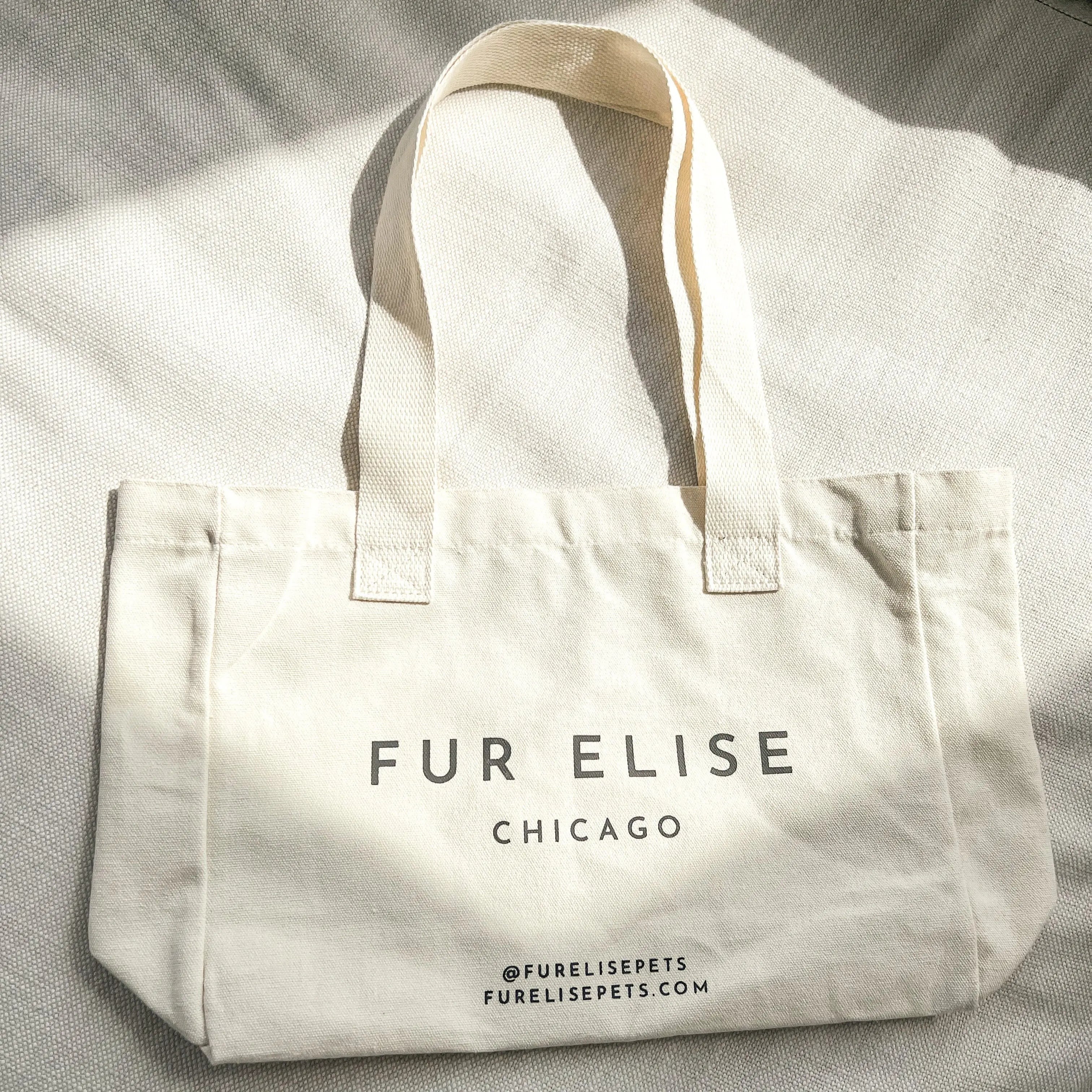 Fur Elise Logo Canvas Tote Bag
