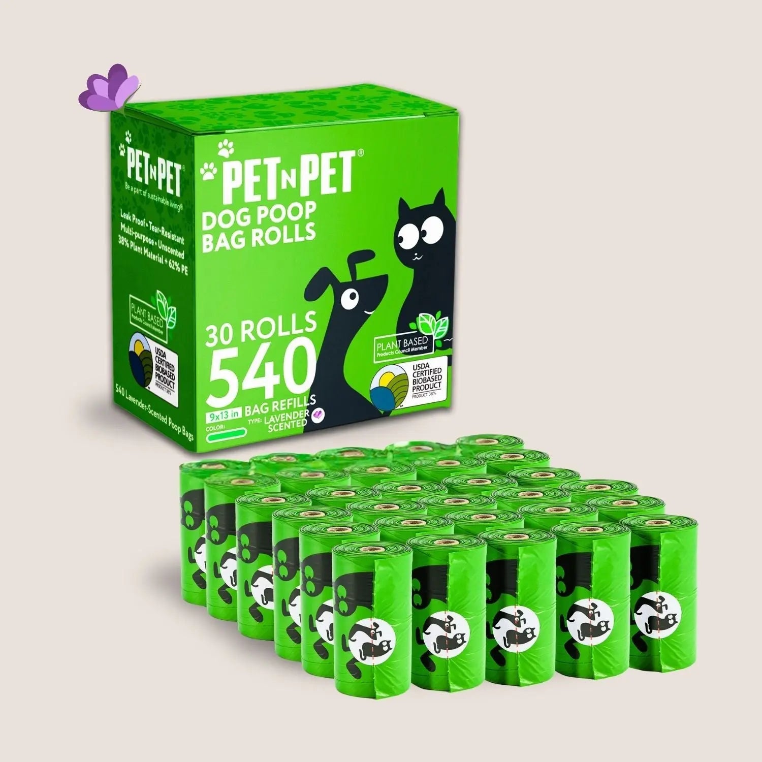 41% Plant-based Poop Bags - K9 Outdoors