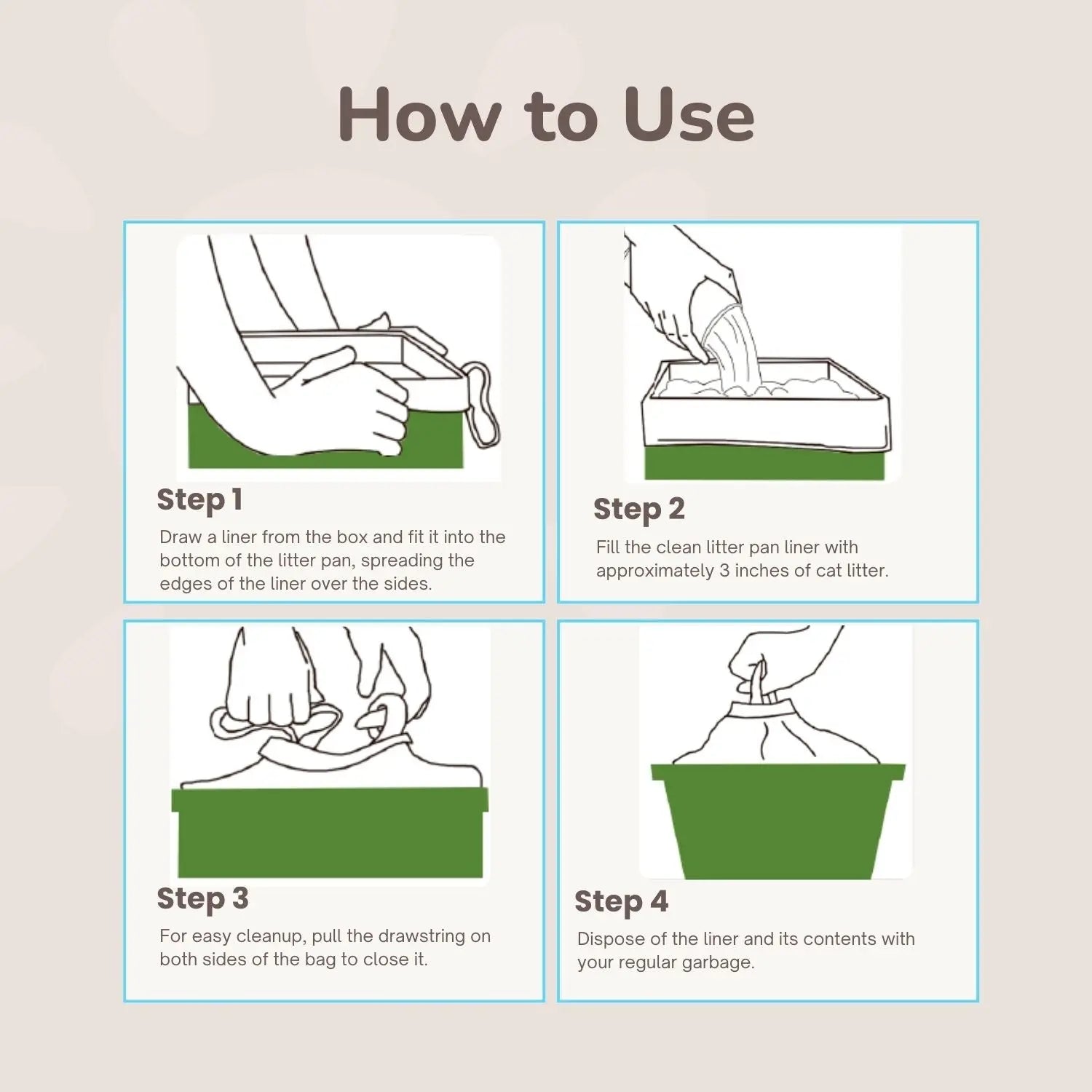Jumbo Cat Litter Box Liners