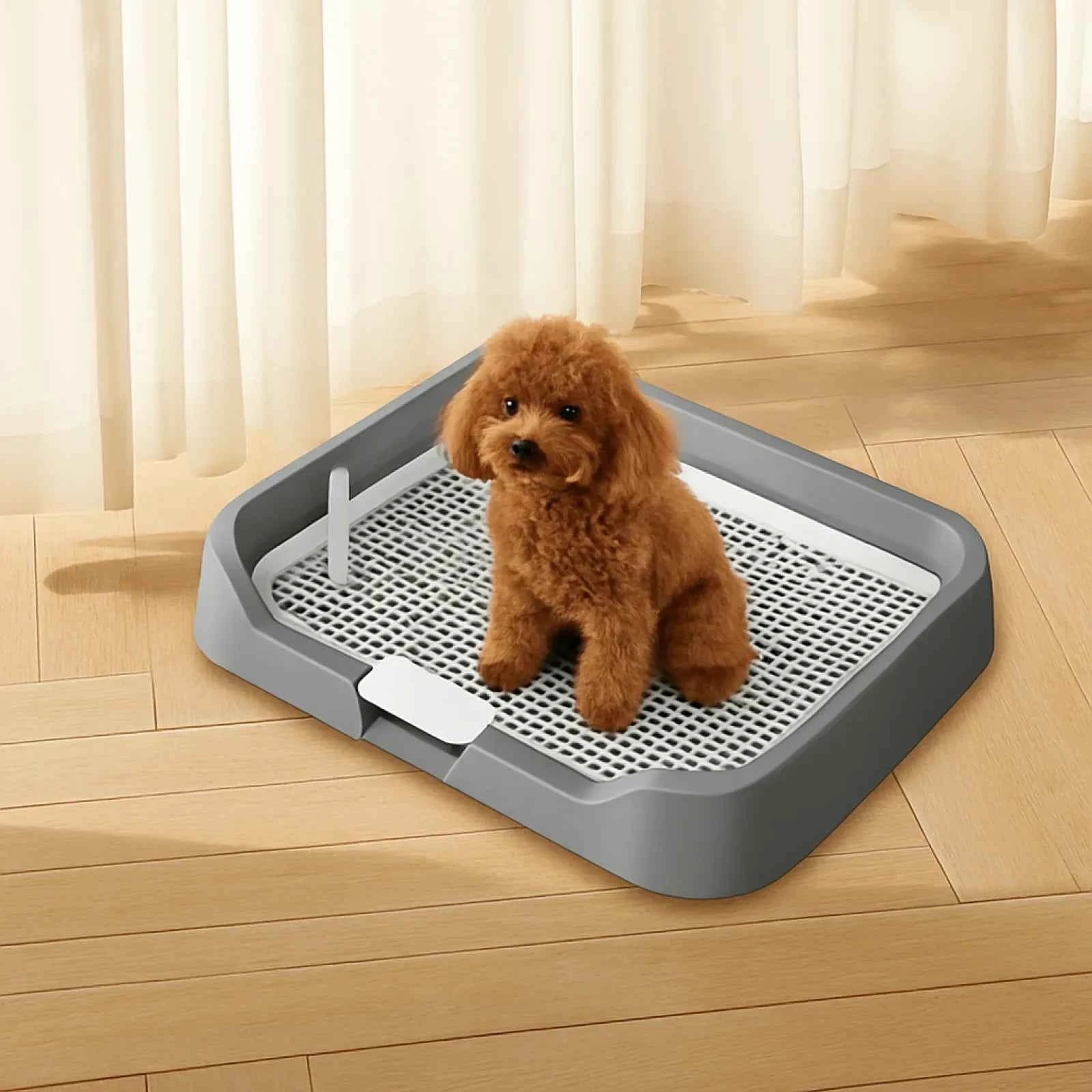 Pee Pad Holder Potty Pads Reusable Mesh Open Top Training Toilet Potty Tray Comfortable Toilet with Protection for Large Puppy