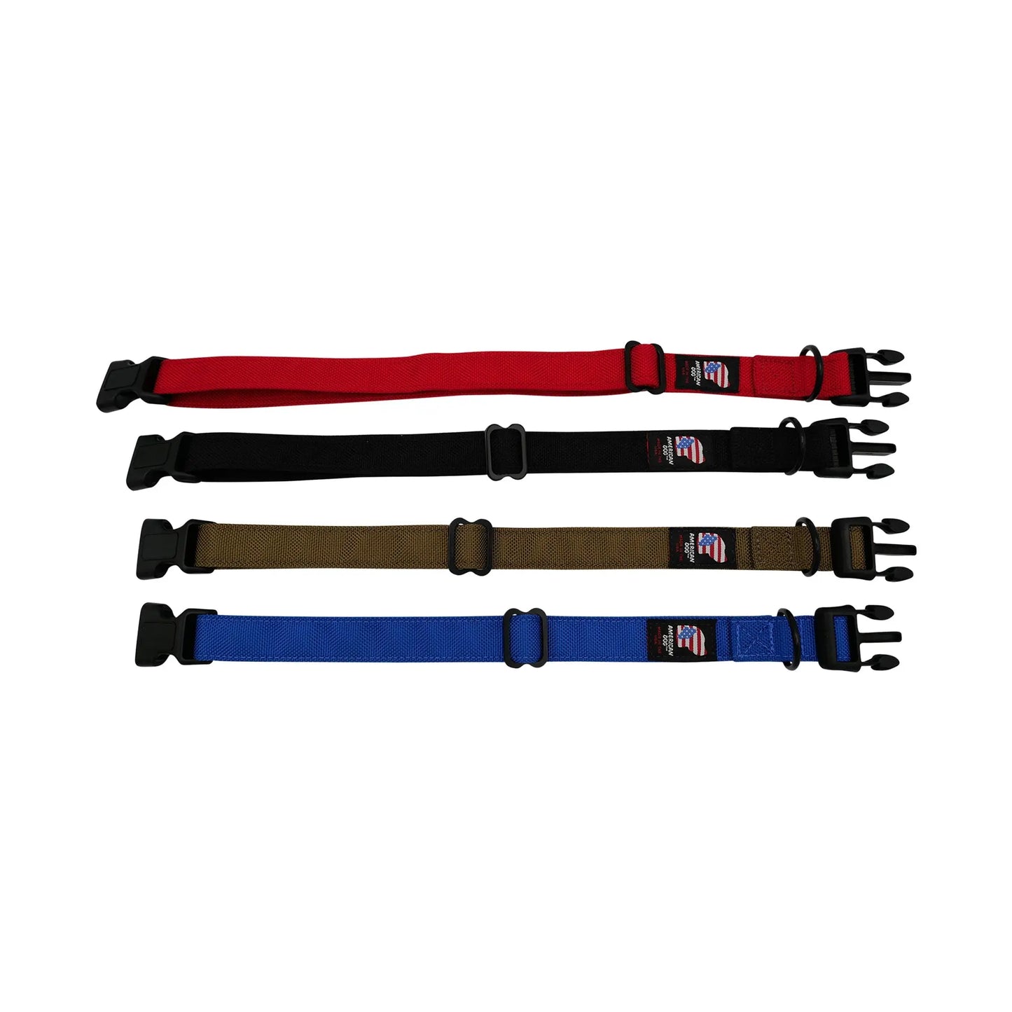 Collars. Ballistic Solids & Print Designs American Dog