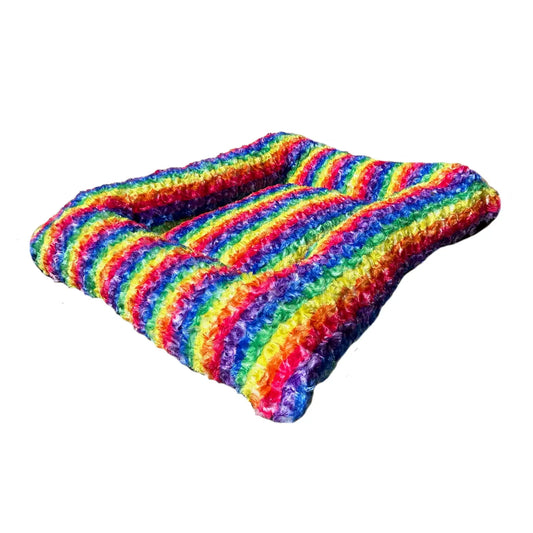 Dog Bed Rectangle Bolster Furvana Rainbow Cloud American Dog