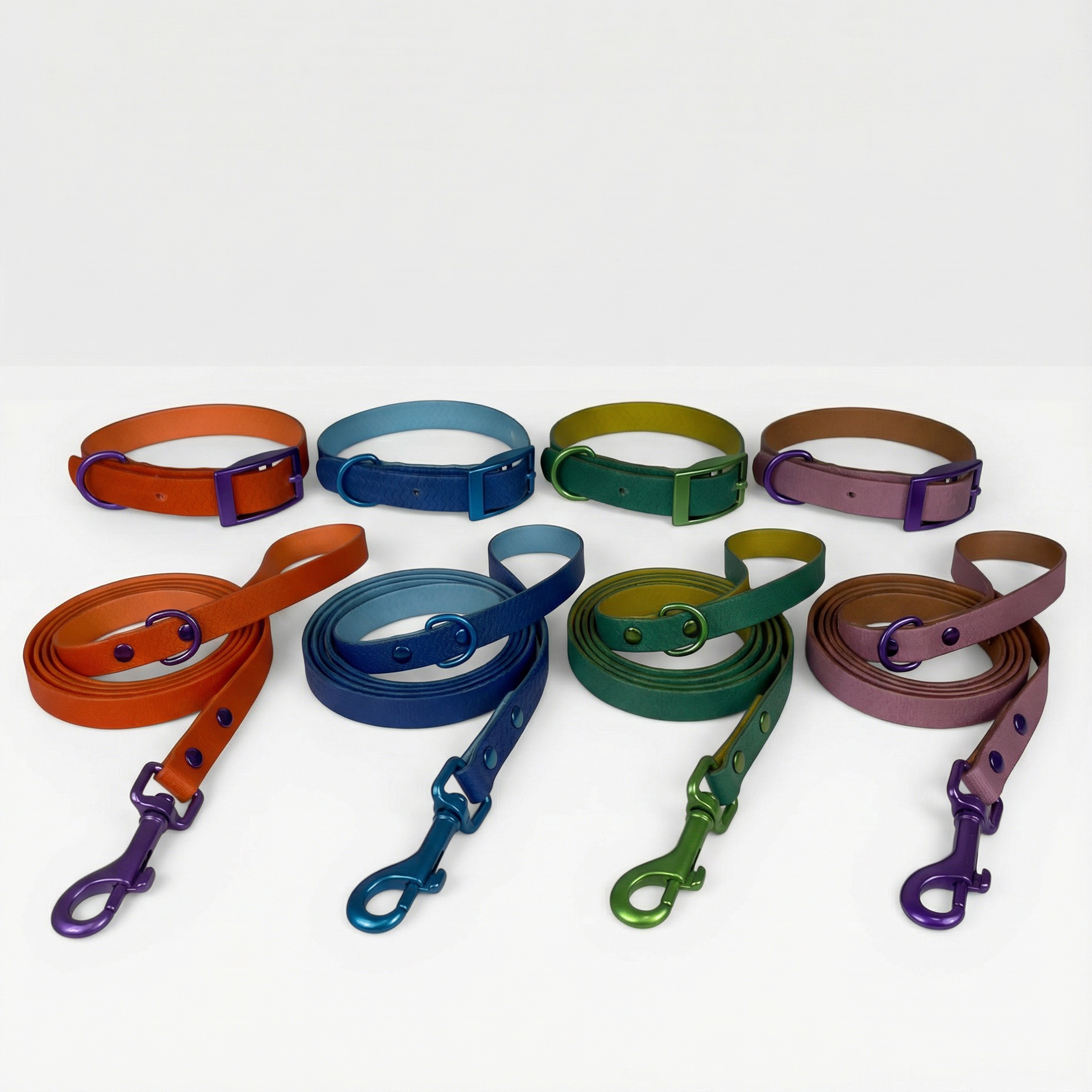 Jelly Waterproof Collar and Leash Set for Small Dogs