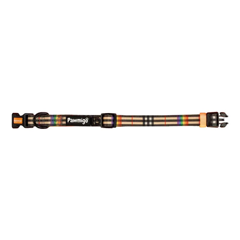 Rainbow Plaid Collar Pawmigo